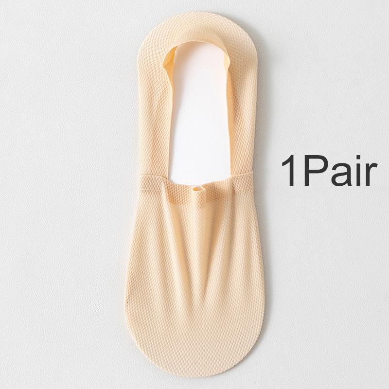 

1 пара коротких мужских хлопковых невидимых носков до щиколотки, противоскользящие носки-лодочки из сетки из ледяного шелка