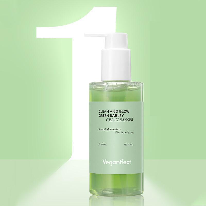Veganifect Clean And Glow Green Barley Gel Cleanser 205ml