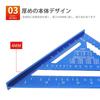 Smgda Triangular Ruler for 30 X 30 Aluminum with Adjustable Compatible with Professional Triangular Ruler for Architecture and Drafting Woodworking,