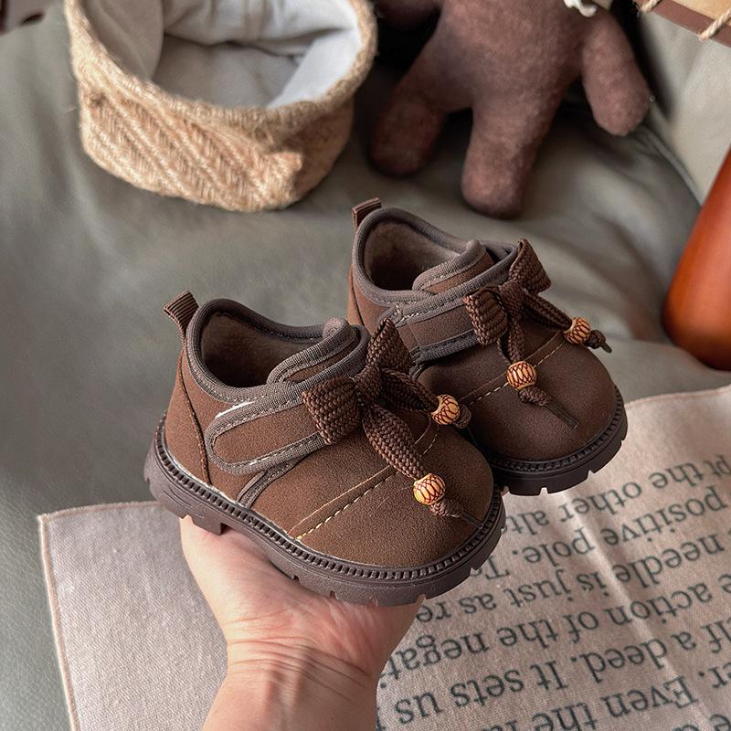 

Winter 2025 New Style Infant Girls Cotton Ankle Boots - Fashionable Walking Shoes for Toddlers Size 19, Inner Length 12.5 cm