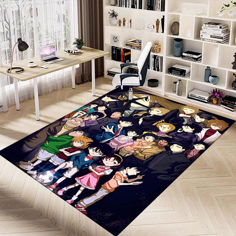 Detective Conan Characters Carpet For Playroom Bedroom Living Room Sofa Home Decorkids Game Area Rug Nonslip Floor Mat