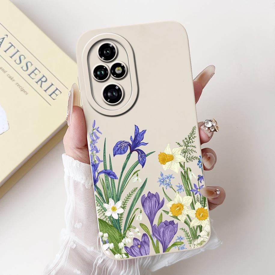 For Honor 200 Pro Case ELP-AN00 Phone Cover Popular Flower Avocado Soft Silicone Matte Fundas For Honor 200Pro Protective Bumper