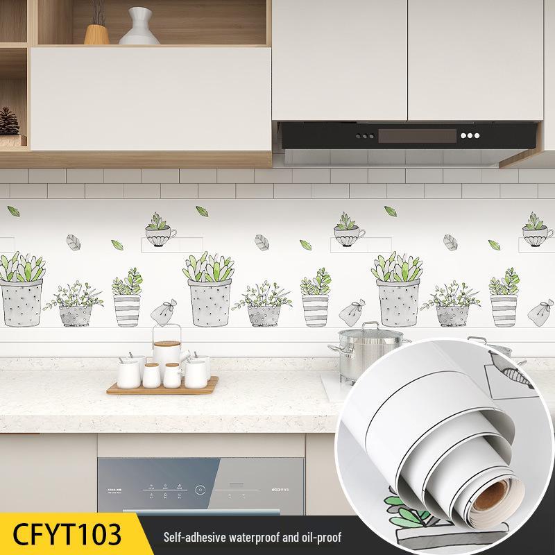 Eco-Friendly Kitchen Anti-Oil Stickers: Self-Adhesive, Waterproof, Heat-Resistant Tile and Stove Top Renovation Wallpaper.