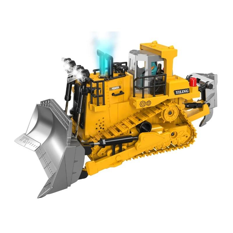 Remote Control Bulldozer Toy Metal Dozer Vehicle for Boys Kids Christmas Birthday Gifts Model Construction Toy