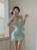 Stylish Sexy French Mesh Dress: Slimming, Figure-Hugging Mini Skirt
