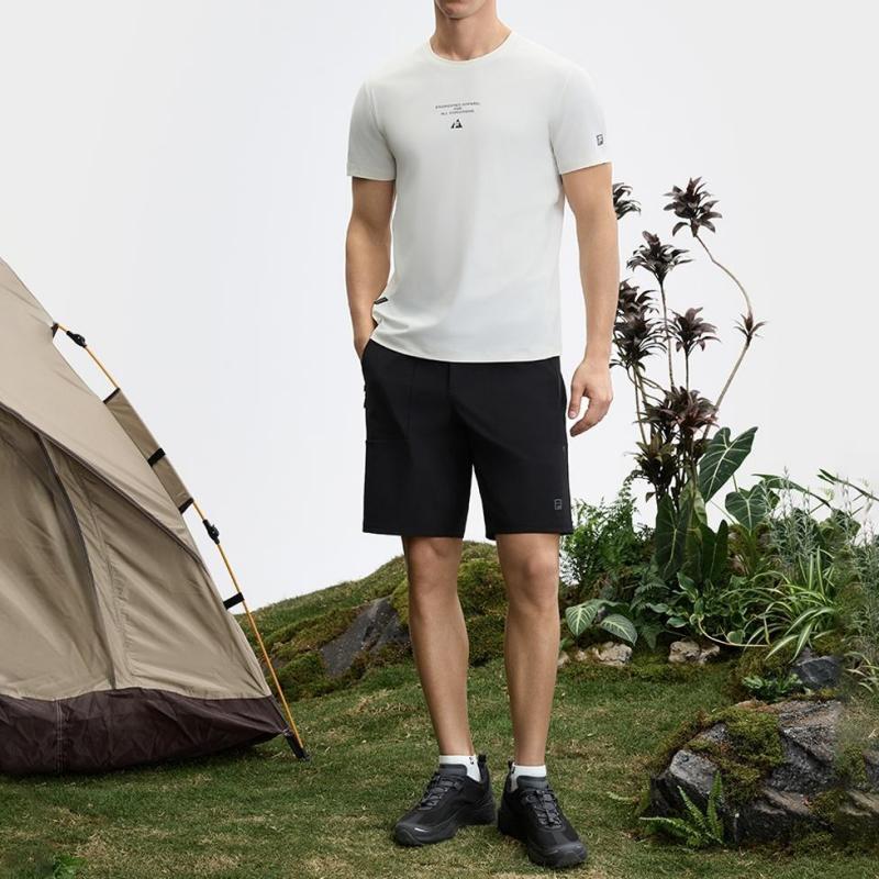 FILA Explore Series Comfortable Simple Fashion Five-Point Casual Shorts Men shorts Deep-Black A11M527807F-BK