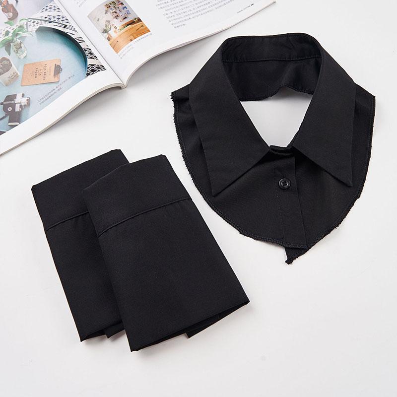

Plaid Fake Collar Fake Sleeve Cuff White Lace Detachable Shirt False Collar for Women Blouse Sweater Lapel Clothing Accessories