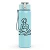 1PC Meditating Yoga Lady Silhouette Print 750ml Color Plastic Sports Water Bottle Leakproof Flip Straw Lid Suitable for Sports Office Home Use
