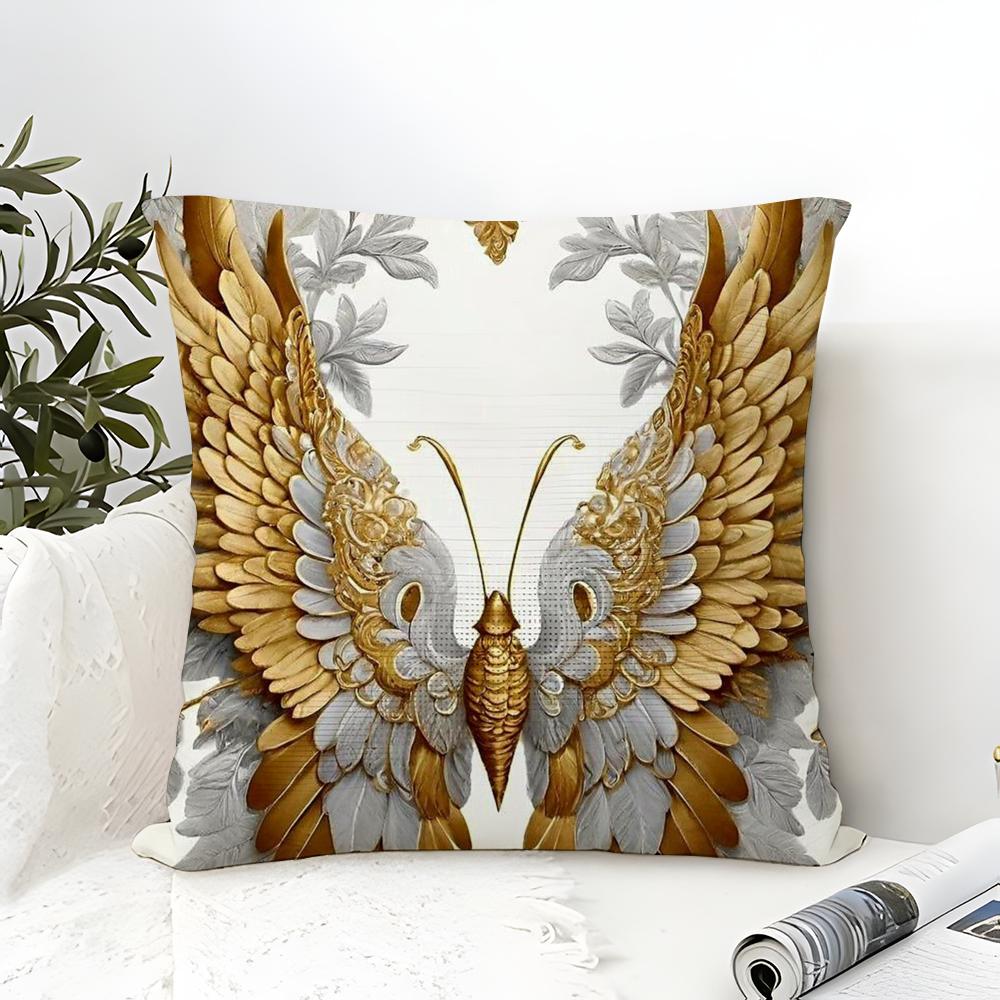 Beautiful Colorful Butterfly Decorative Prints Pillow Case Linen Pillow Case Sofa Home Decor Cushion Cover Cushion Cove