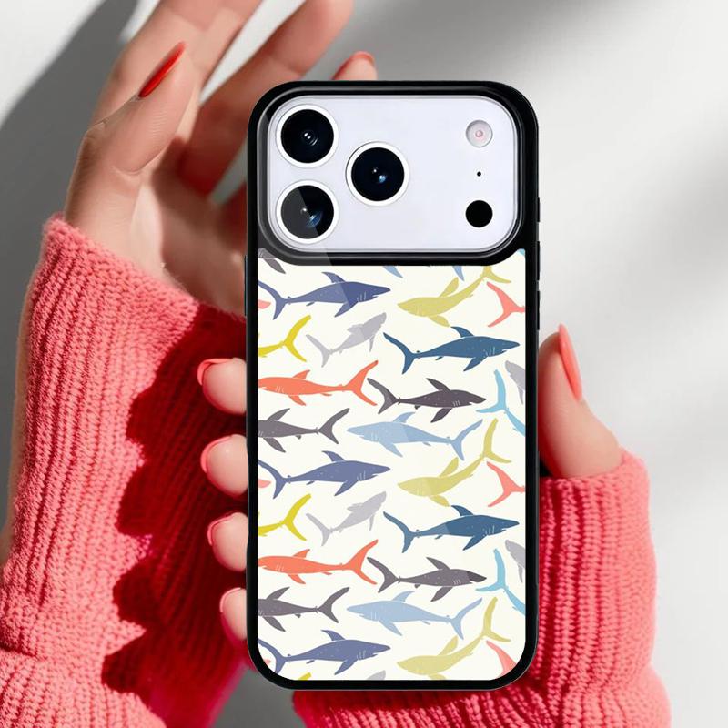 Ocean Whale Shark Swimming Phone Case for iPhone 17 Air 16e 15 14 13 Pro Max Back Cover for 12 11 Pro Coque