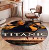 RMS Titanic Pattern Round Rug, Indoor/Outdoor Mat, for Picnic, Gameroom, Bedroom, Office, Living Room, Home Decor Carpet, Birthday Gift