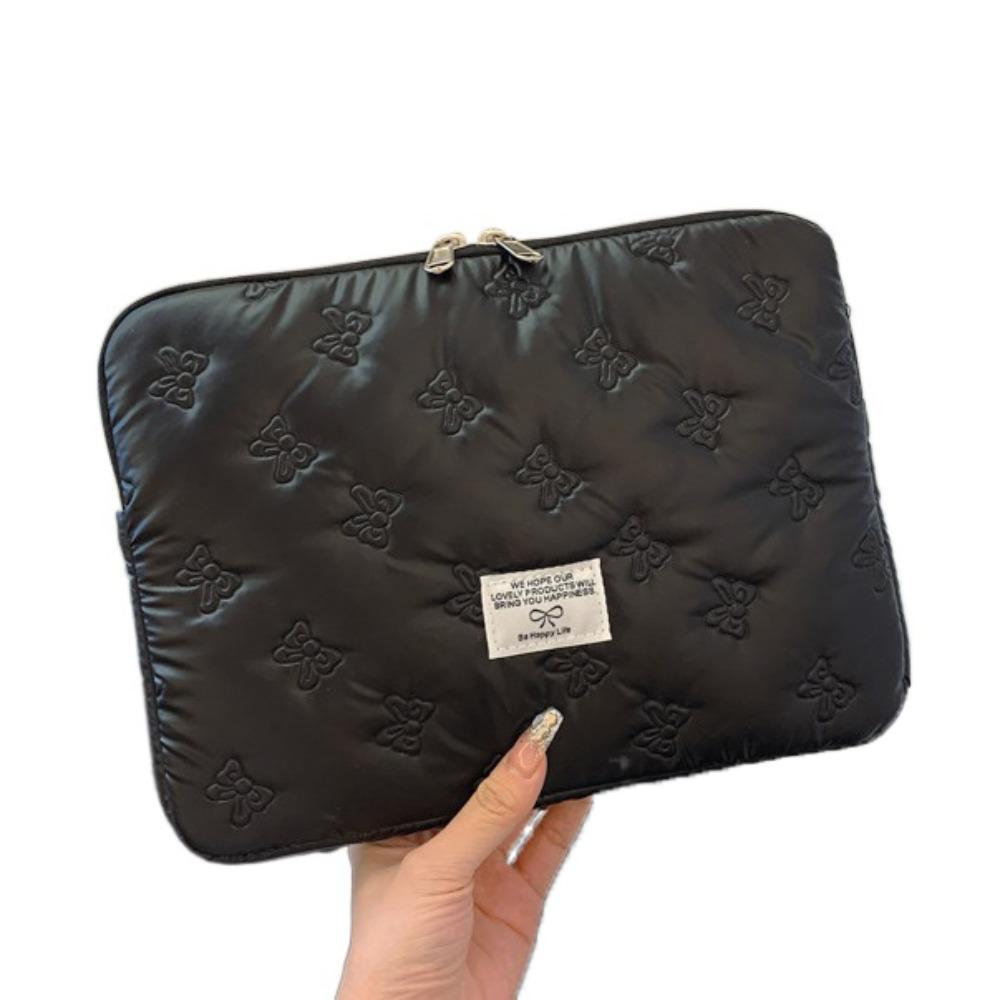 Ins Glossy Bow Cartoon Laptop Bag Shockproof Waterproof Tablet Sleeve Bag Cute Kawaii Girl Computer Bag Laptop Case