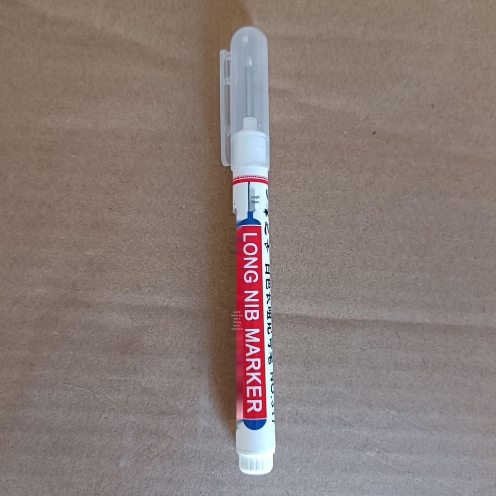 Extra-Long Oil-Based Quick-Dry Marker for Woodworking, Hardware, and Tile Drilling
