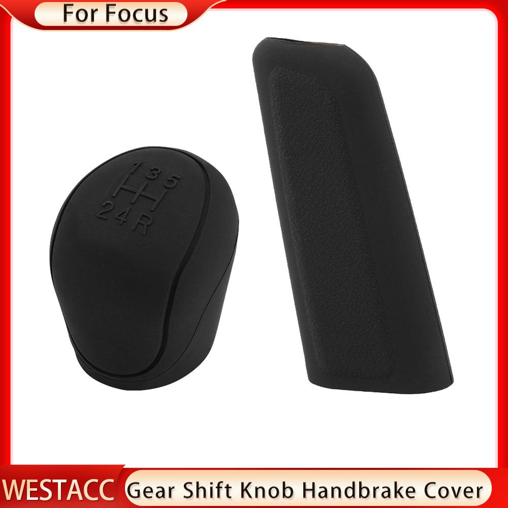 Silikon Auto Getriebe Kopf Schaltknauf Abdeckung Handbremse Abdeckung Schutz für Ford Focus 2 3 4 MK2 MK3 MK4 MT 2009 - 2017