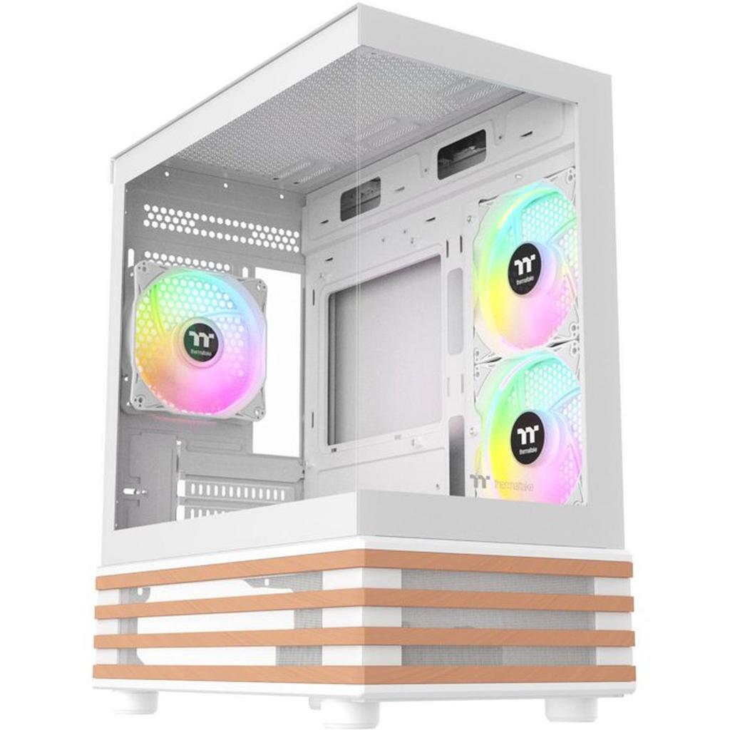 THERMALTAKE - CA-1Z4-00M6WN-WS - View 170 WS ARGB Snow - Boitier PC sans alimentation - Mini tour - Format Micro-ATX - Blanc