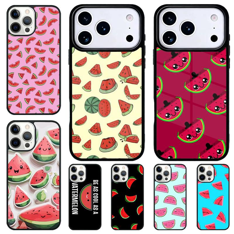 Cute Watermelon Pattern Phone Case for iPhone 17 Air 16 15 11 12 14 13 Pro Max Shockproof Cover