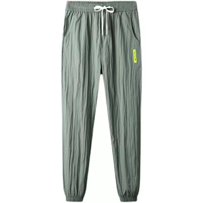 Calças de Trabalho Masculinas Ultraleves e Respiráveis de Seda Gelo – Duráveis, Ajuste Solto, Ideais para Canteiros de Obras Sujos