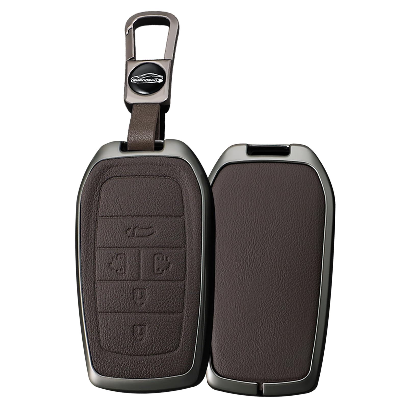 

Toyota Smart Key Case, Key Holder, Alloy + PU Leather, Key Shell, Alphard, Vellfire, M коричневый
