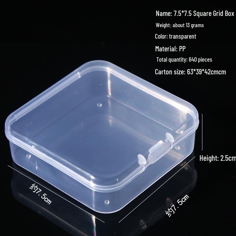 Transparent Storage Box for Electronics, Jewelry, Tools, Plastic Parts, and Fishing Tackle with Large Fixed Grids