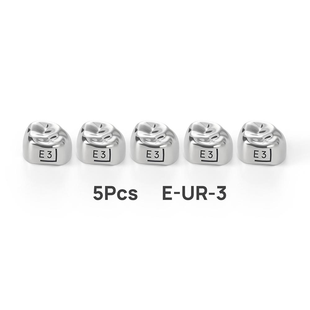 5Pcs Dental Crowns Preformed Metal Crown Stainless Steel Temporary Crowns Dentistry Orthodontic Material Therapy Tools