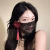 Sexy Half-Face Lace Feather Mask for Halloween Makeup Masquerade Party