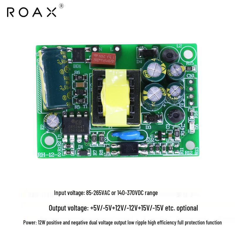 AC-DC Dual Output Power Supply Module: 12V, 15V, 24V, 12W DC Buck Converter