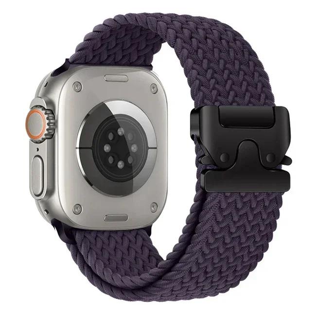 Braided Solo Loop Strap For Apple Watch Ultra 2 band 49mm 44mm 45mm 46mm 40mm 41mm 42mm Bracelet iWatch Series 10 9 SE 8 7 6 5 4