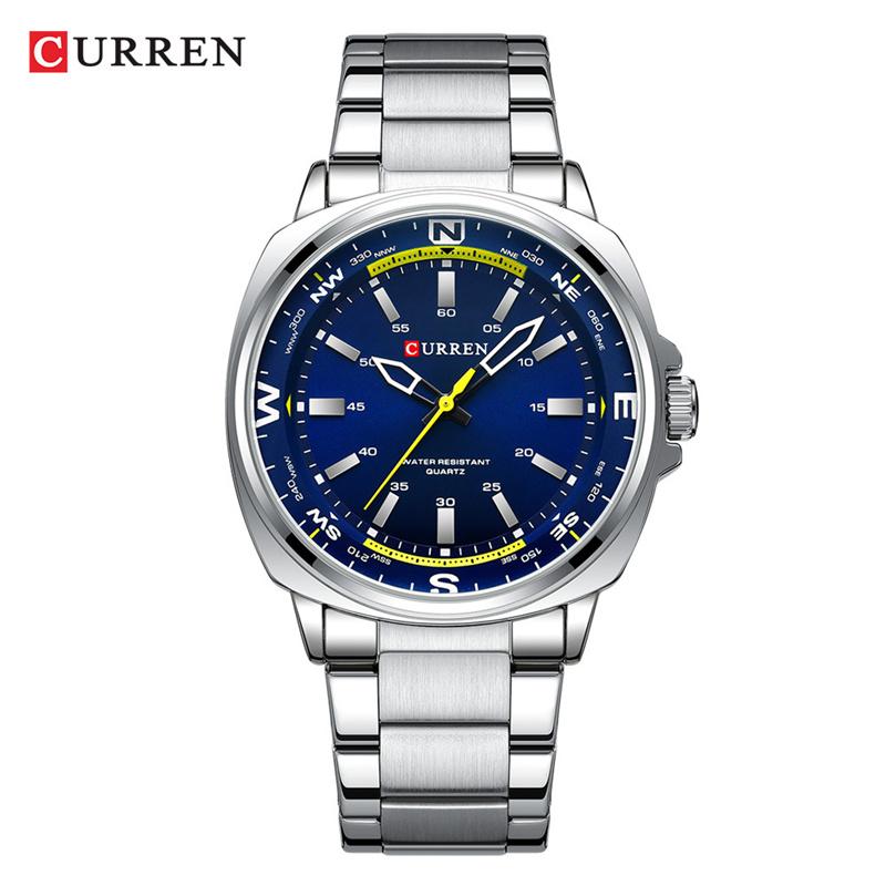 CURREN Classic Business Casual Quartz Watch for Men Stainless Teel Sport Waterproof Male Watches Clock