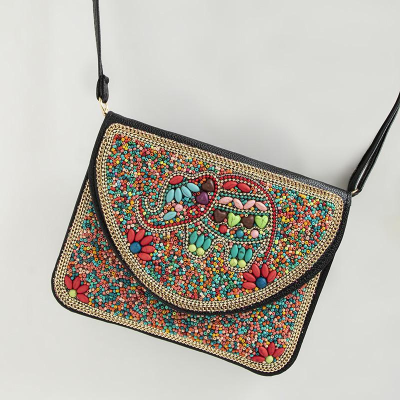 Bohemian Style Crossbody Bag With Shell Decoration For Daily Casual Wear
