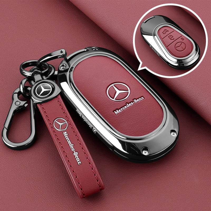 OQA4   Car Key Case Cover For Mercedes Benz C E S Class GLC CLE EQE W206 W214 W223 S350 S400 S450 E300 Keychain Fob