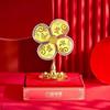 Golden Windmill Pure Gold Ornament for Luck and Prosperity – Desktop Craftsmanship, Perfect for Business Opening Celebration Gift.