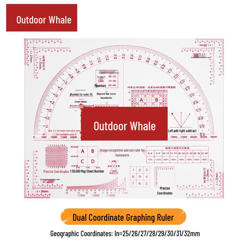 Outdoor Geographic Multifunction Command Ruler