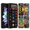 Sun Moon Stars Hard PC Phone Case For Samsung Galaxy Z Flip 7 6 5 4 Black Cover For Galaxy Z Flip 3 Foldable Capas Fundas Coque