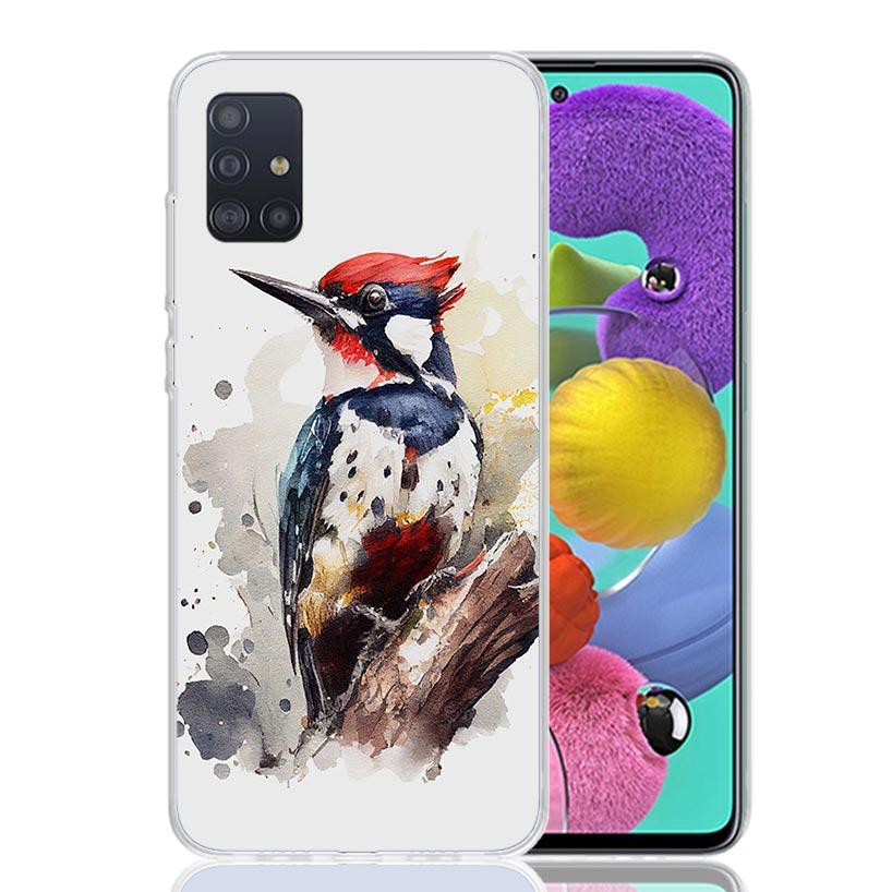 Animal Oil Painting Bird Phone Case For Samsung Galaxy A52 A32 A22 A12 A02S A50S A30S A51 A31 AA71 Note 20 Ultra 10 S10 Plus Gal