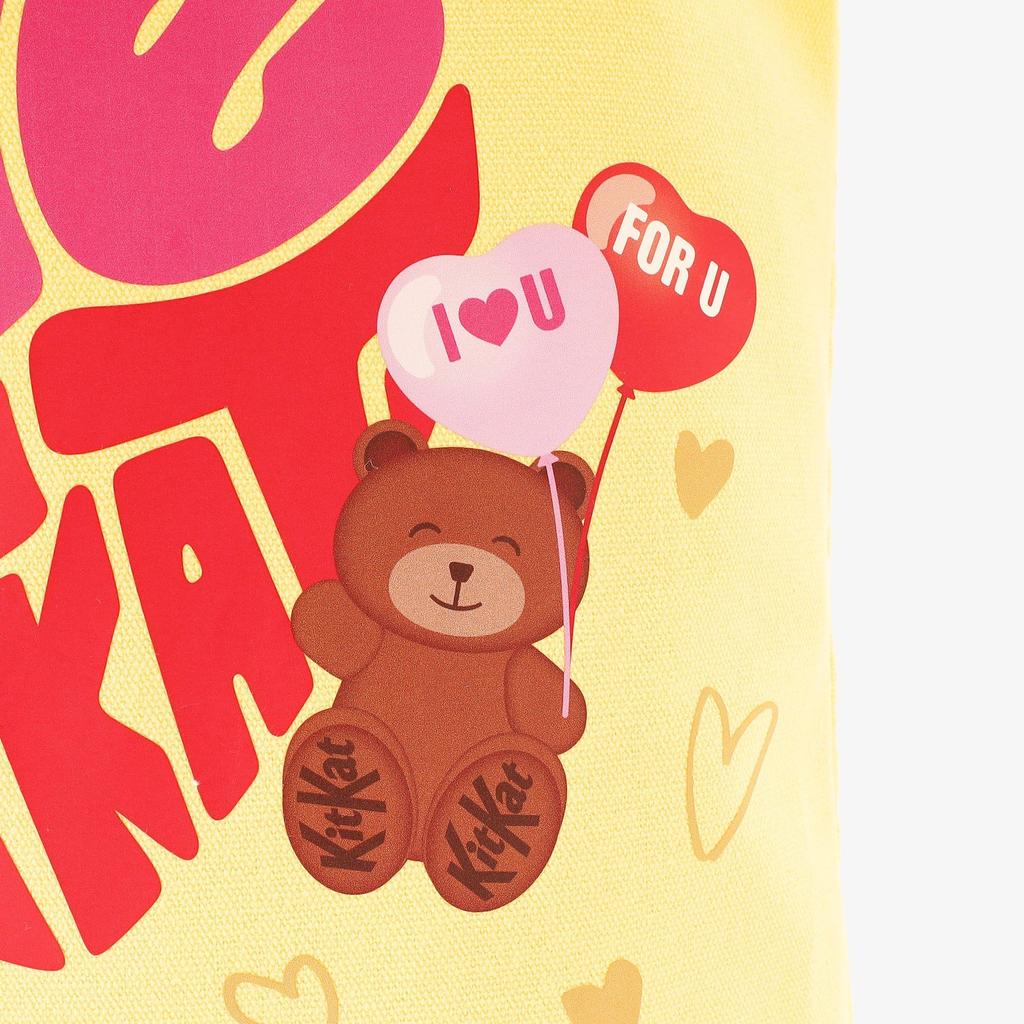 Afternoon Tea Living Tote Bag JJ46, Kitkat Heartful Bear, Yellow