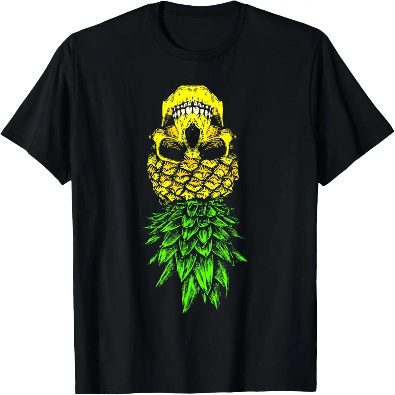 Retro Upside Down Pineapple Skull Swingers Adult Party T-Shirt S