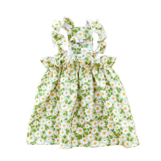 Puppy Clothes Outing Sun Protection Fashion Pet Floral Suspender Skirt for Female Dogs