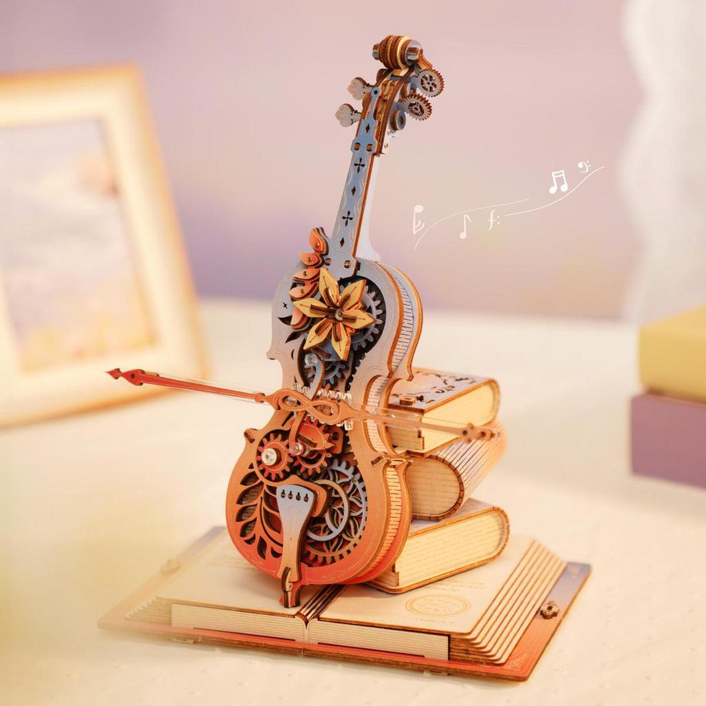 ROBOTIME ROKR Symphonie der Wunderschönen Träume Mechanische Spieluhr 3D Holzpuzzle AMK63M
