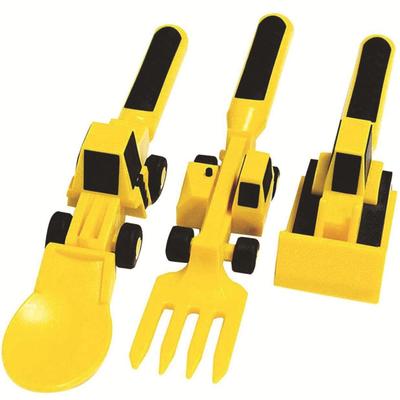Interactive Excavator, Bulldozer & Shovel Children's Tableware Set