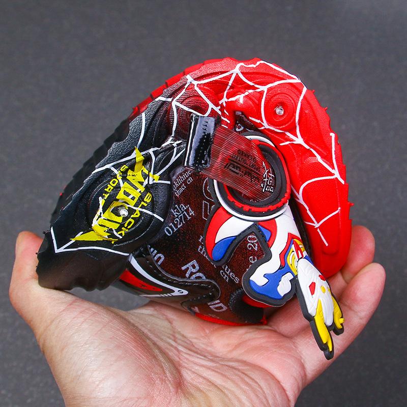 Boys Ultraman Sports Shoes Children's Light-Up Shoes Boys Running Shoes Rotating Button Soft Sole Shoes