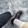 Atmungsaktive Dünne Herren-Nylon-Netzstrümpfe mit Streifenmuster für das mittlere Wadenbein Business Formelle Socken Strumpfwaren Geschenk