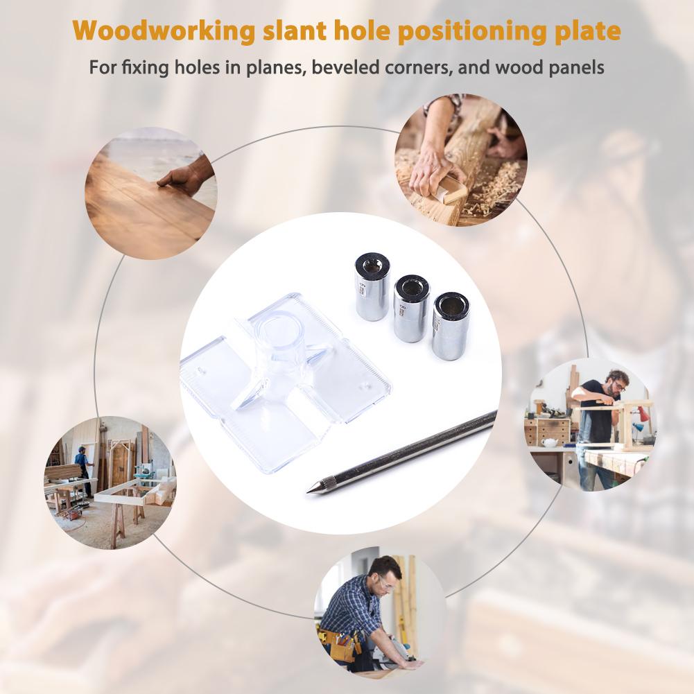 Small Model Woodworking Drill Locator Adjustable Punch Drill with Keyed Chuck Template Press Woodworking Locator