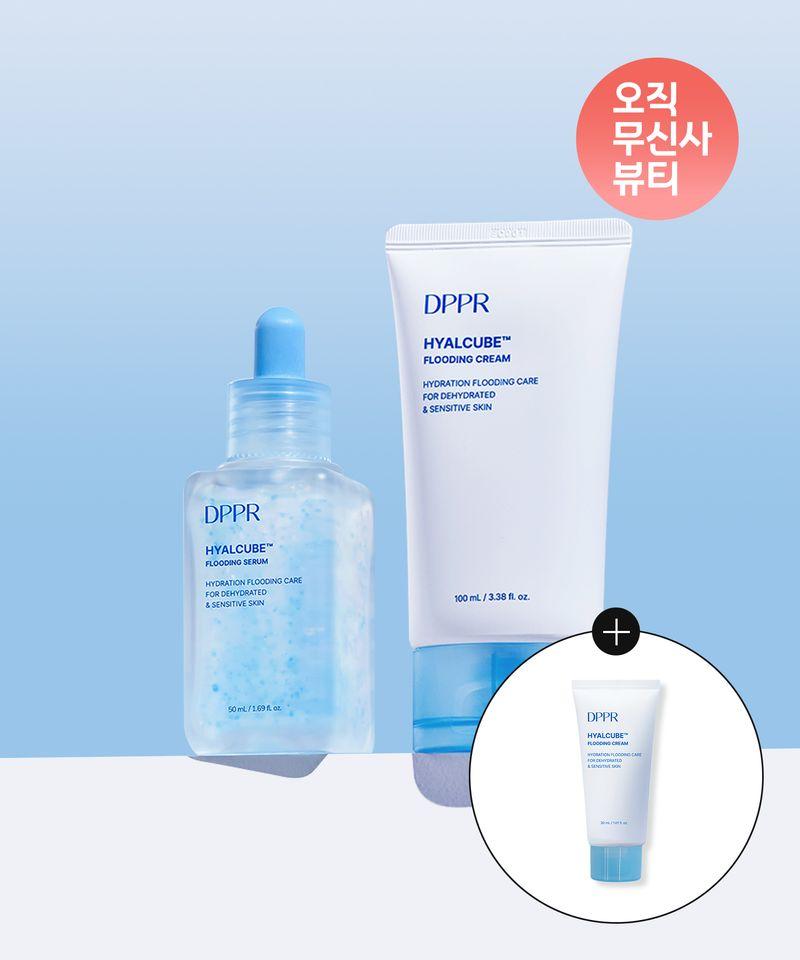 [Moisture Recharge Set] Hyaluronic Acid HyalCube Moisture Cream 100ml + Moisture Serum 50ml (+Free Moisture Cream 30ml)