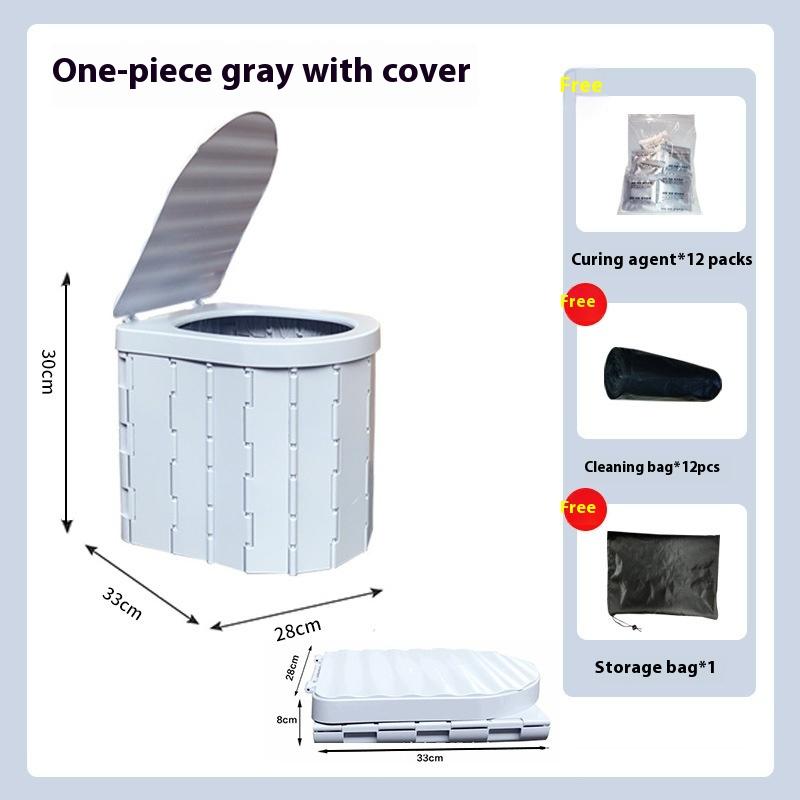 

Портативный уличный туалет Сиденье для автомобиля Туалет для кемпинга Туалет для дальних поездок Аварийный складной туалет для скоростной трассы