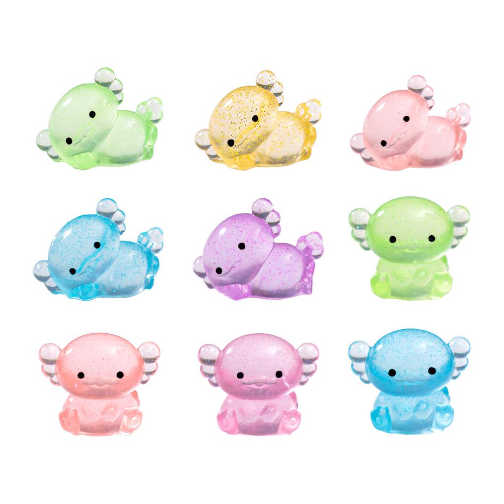 30/50Pc Luminous Mini Resin Cute Fat Hexagonal Dragon Doll Figurine Fairy Garden Diy Micro Landscape Home Decor Glow In The Dark