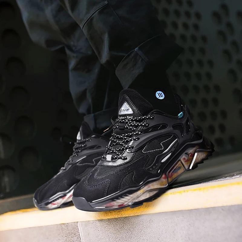 New Autumn Chunky Sneakers Breathable Microfiber Men Shoes Free Running High Quality Casual Chaussures Comfortable Fashion Shoes