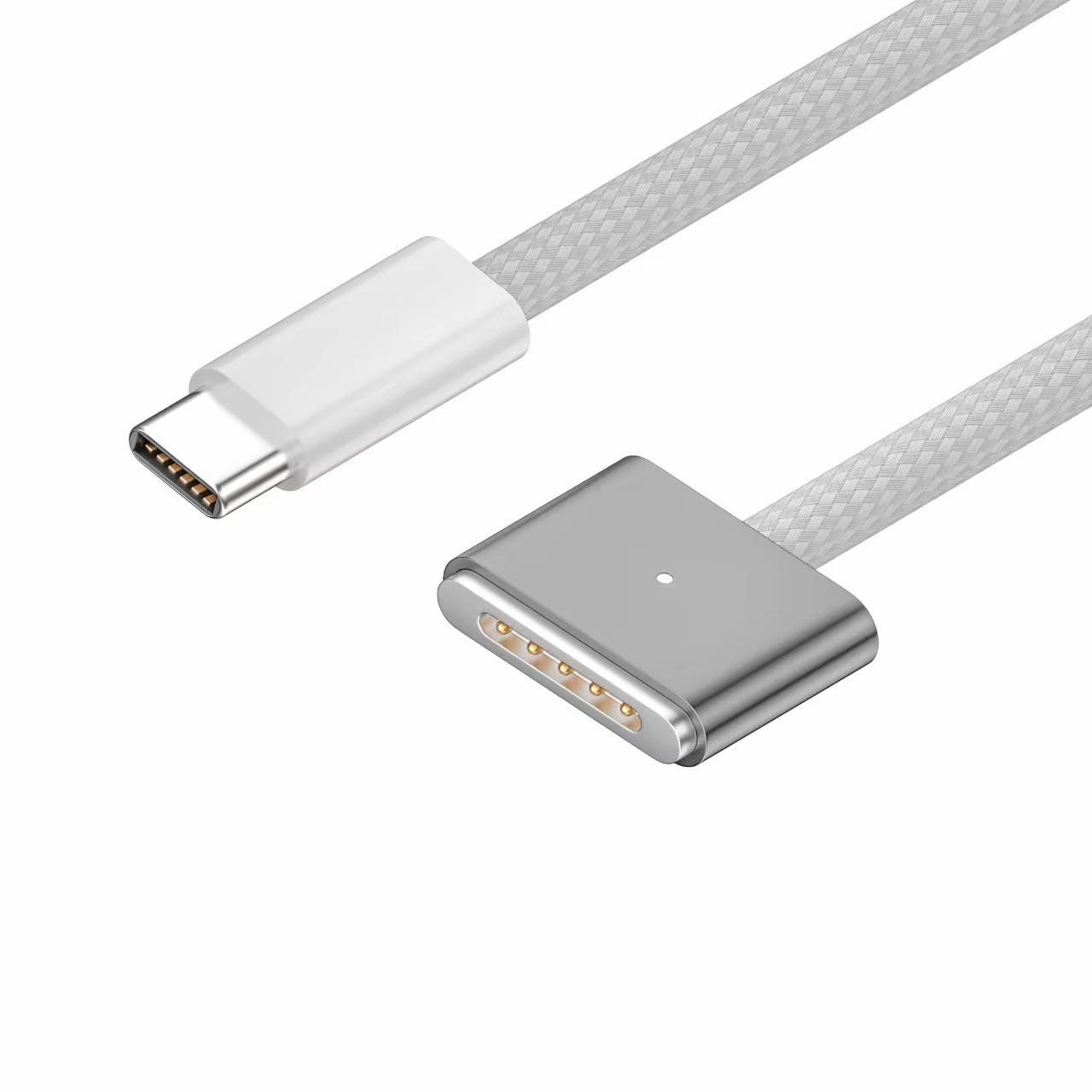 

Магнитный кабель USB-C to MagSafe 3 мощностью 140 Вт для быстрой зарядки ноутбуков Apple 1.8m