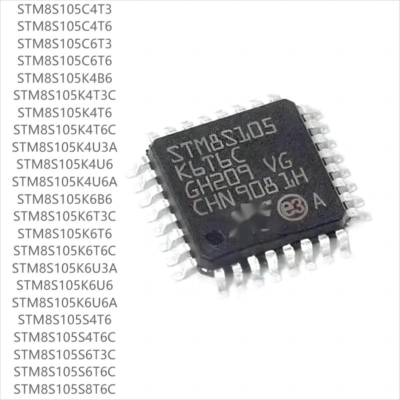 

100PCS новий STM8S105seriesC4T6 C6T6 K4T6C K4U6A K6T6C K6U6A S4T6C S6T6C S8T6C STM8S105K6U3A(200pcs)