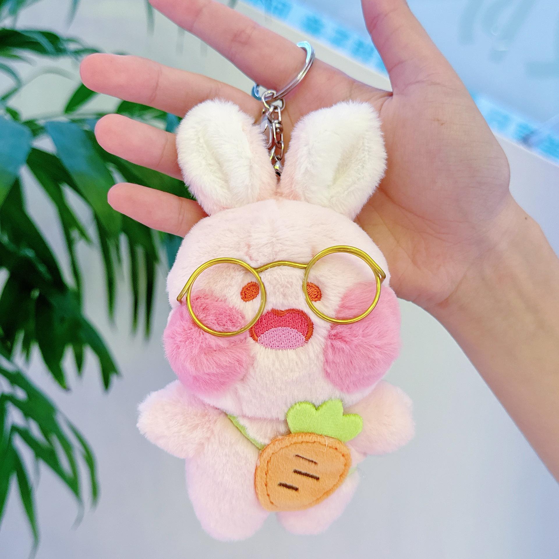 

Очаровательный брелок в виде кролика с морковкой: Плюшевый брелок для девочек Height Approximately 14 cm