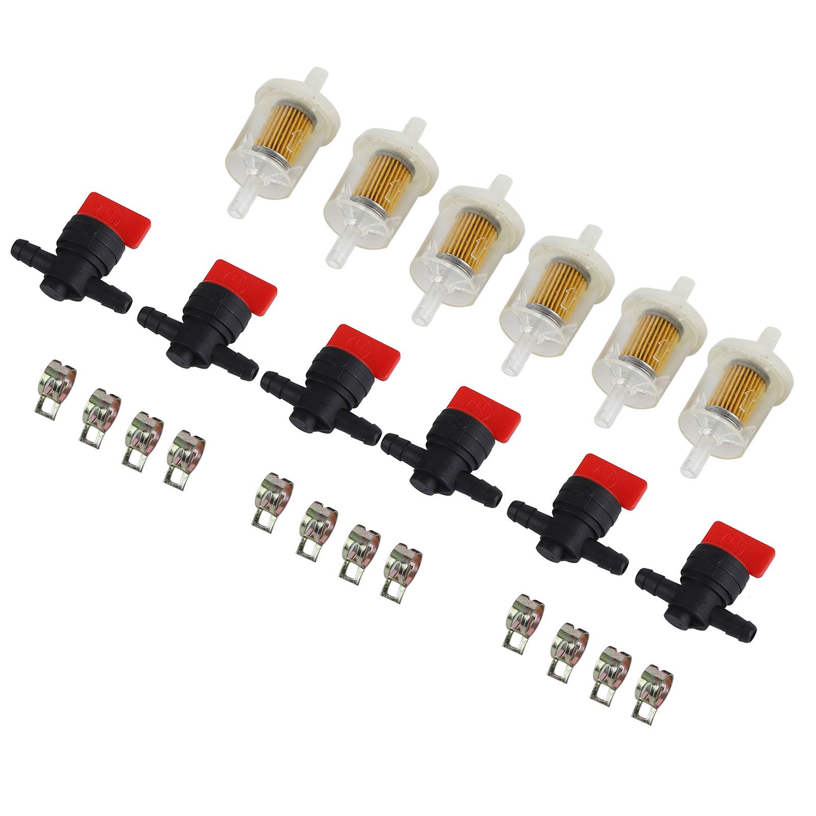 

Carburetor Filter Cutoff Shut Off Valve Clamp Kit for Garden Brush Cutter Lawn Mower Accessories